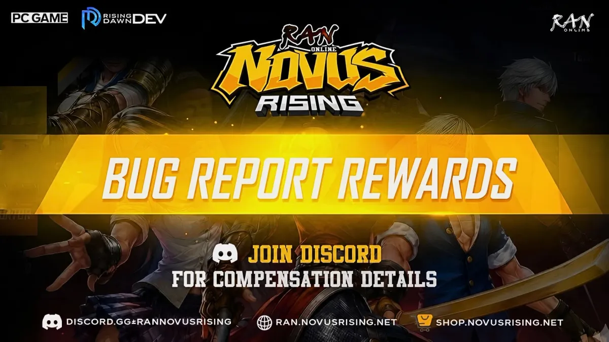 Bug Report Reward · Ran Online · Novus Rising