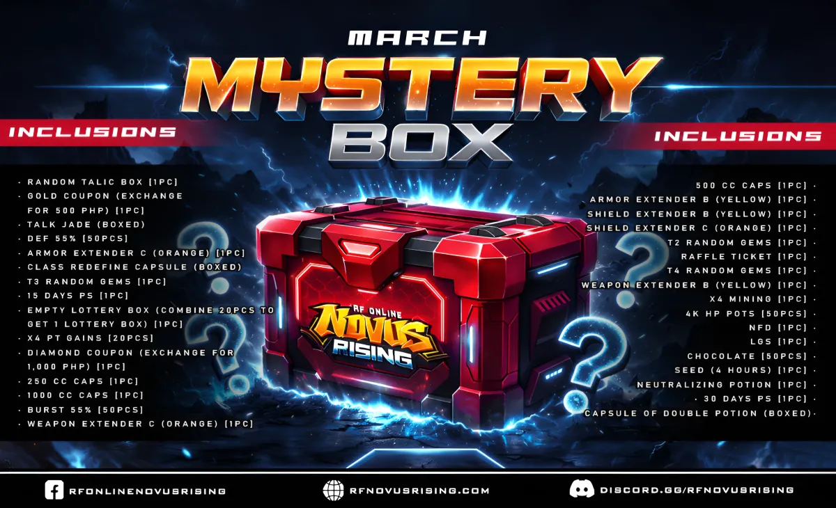 60,000 PHP Mystery Box · RF Online · Novus Rising